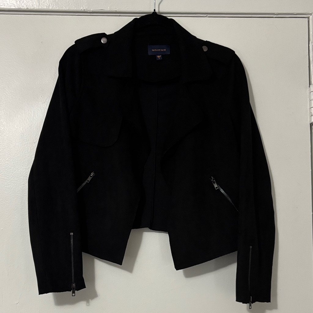 Skies Are Blue Black Suede Jacket Women’s